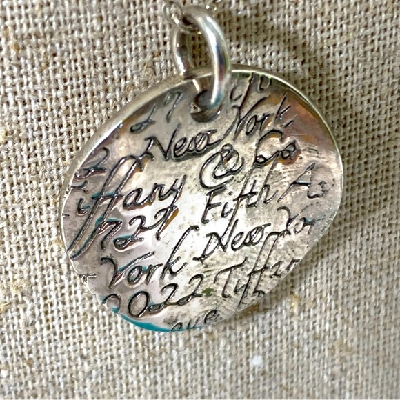 Tiffany & Co. Jewelry - Tiffany & Co. Sterling 18” 727 FIFTH AVENUE NEW YORK WAVY NOTES TAG NECKLACE